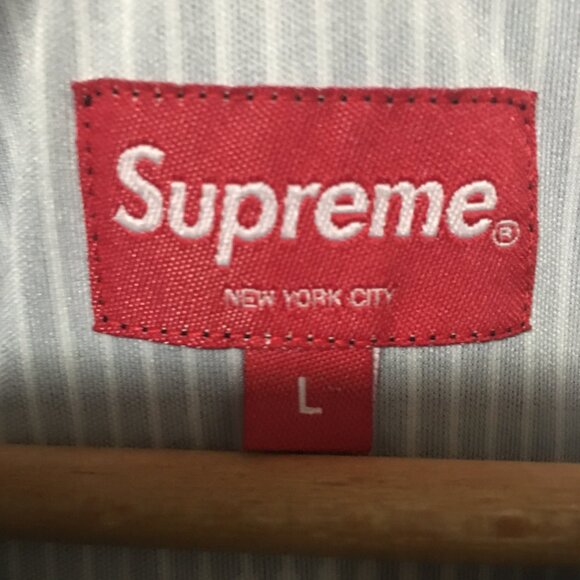 Supreme Soccer Polo – Black/White Pinstripe – Size L - Picture 5 of 13